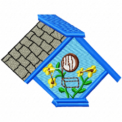 Bird Houses Embroidery Design 8 Bird Houses Embroidery Design 8